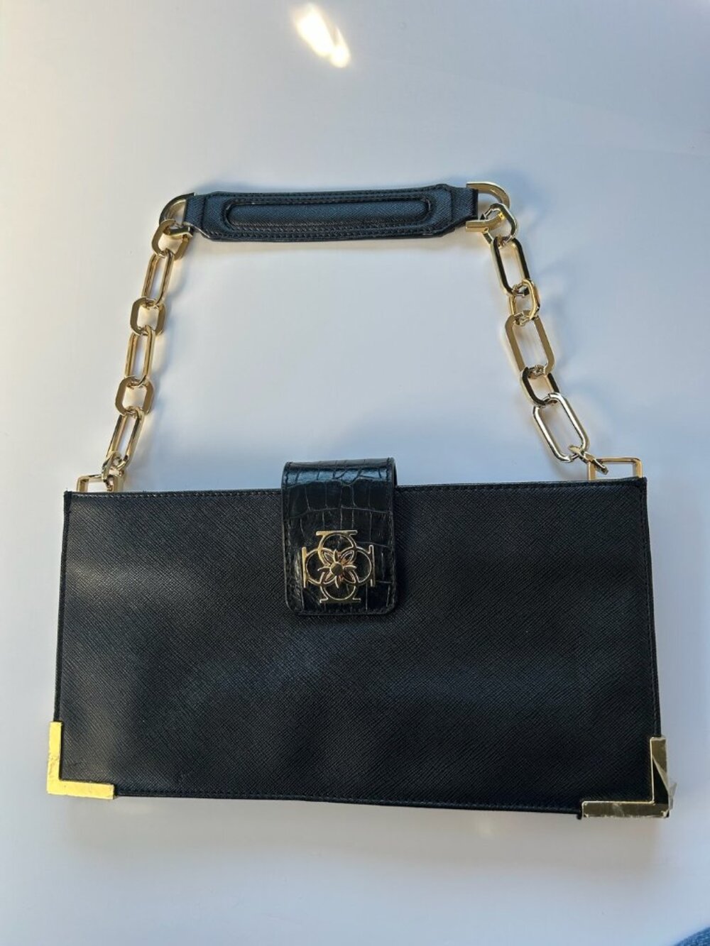 Ann Taylor Black Chain Strap Shoulder Bag